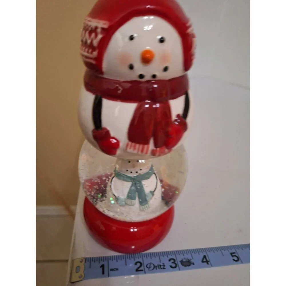 Snowman‎ Snowglobe Christmas Ornament